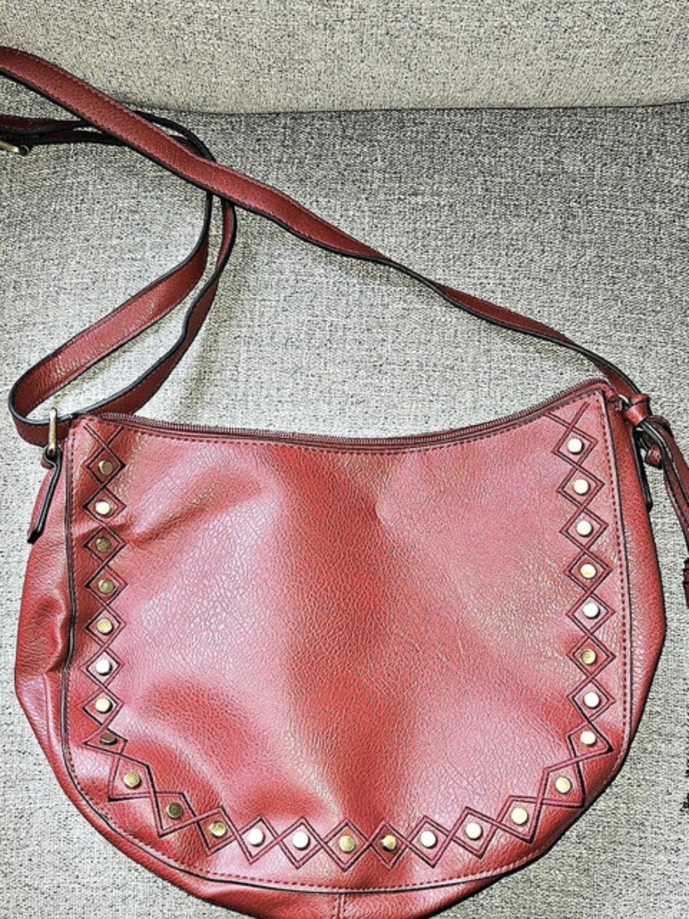 Studded Tassel Crossbody Bag